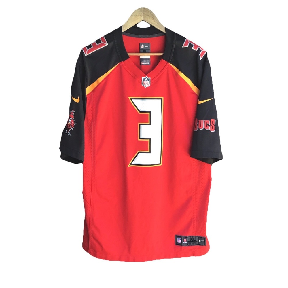 Nike Jameis Winston #3 Tampa Bay Buccaneers NFL On Field Jersey Red Size XL